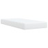 Cama box spring con colchón cuero sintético blanco 100x200