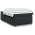 Cama box spring con colchón cuero sintético negro 120x190