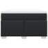Cama box spring con colchón cuero sintético negro 120x190