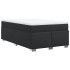 Cama box spring con colchón cuero sintético negro 120x190
