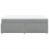 Cama box spring con colchón tela gris claro 140x190