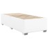 Cama box spring con colchón cuero sintético blanco 80x200