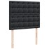 Cama box spring con colchón cuero sintético negro 120x200