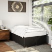 Estructura de cama sin colchón cuero sintético negro 120x190 cm