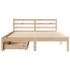 Estructura de cama sin colchón madera maciza de pino 120x190