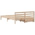 Estructura de cama sin colchón madera maciza de pino 120x190