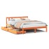 Estructura de cama sin colchón madera maciza marrón 120x190