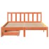 Estructura de cama sin colchón madera maciza marrón 120x190