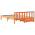 Estructura de cama sin colchón madera maciza marrón 120x190