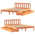 Estructura de cama sin colchón madera maciza marrón 120x190