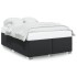 Estructura de cama sin colchón cuero sintético negro 140x200