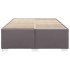 Estructura de cama sin colchón cuero sintético gris 140x200