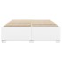 Estructura de cama sin colchón cuero sintético blanco