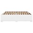 Estructura de cama sin colchón cuero sintético blanco