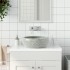 Lavabo sobre encimera redondo cerámica gris Φ41x14