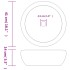 Lavabo sobre encimera redondo cerámica gris Φ41x14