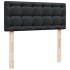Cama box spring con colchón cuero sintético negro 120x190