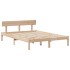 Estructura de cama sin colchón madera maciza de pino 120x190