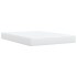 Cama box spring con colchón cuero sintético blanco