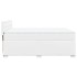 Cama box spring con colchón cuero sintético blanco