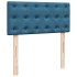 Cama box spring con colchón terciopelo azul oscuro 80x200