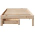 Estructura de cama con cajones madera maciza de pino 90x200