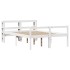 Cama personas mayores y cabecero madera pino blanco 150x200