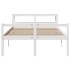 Cama personas mayores y cabecero madera pino blanco 150x200