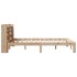 Estructura de cama con cabecero madera maciza pino 75x190