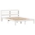Estructura de cama con cabecero madera pino blanco 135x190