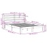Estructura de cama con cabecero madera pino blanco 135x190
