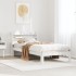 Estructura de cama con cabecero sin colchón blanco 100x200