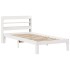 Estructura de cama con cabecero sin colchón blanco 100x200