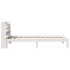 Estructura de cama con cabecero sin colchón blanco 100x200