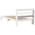 Estructura de cama con cabecero sin colchón blanco 100x200