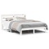 Estructura de cama con cabecero sin colchón blanco 160x200