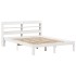 Estructura de cama con cabecero sin colchón blanco 160x200
