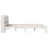 Estructura de cama con cabecero sin colchón blanco 160x200