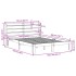 Estructura de cama con cabecero sin colchón blanco 160x200