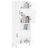Aparador alto madera contrachapada blanco brillo 69,5x34x180