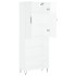 Aparador alto madera contrachapada blanco brillo 69,5x34x180