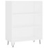 Aparador alto madera contrachapada blanco brillo 69,5x34x180