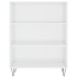 Aparador alto madera contrachapada blanco brillo 69,5x34x180