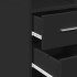 Armario estrecho madera de ingeniería negro 30x42,5x225