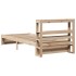 Estructura de cama con cabecero madera maciza pino 75x190