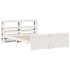 Estructura de cama con cabecero sin colchón blanco 140x200
