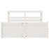 Estructura de cama con cabecero sin colchón blanco 140x200