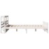 Estructura de cama con cabecero sin colchón blanco 140x200