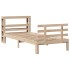 Estructura de cama con cabecero madera maciza de pino 90x200