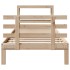 Estructura de cama con cabecero madera maciza de pino 90x200